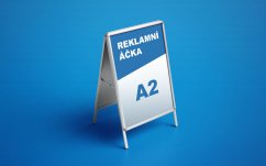 Hliníkové reklamní áčko A2 Hliníkové reklamní áčko A2