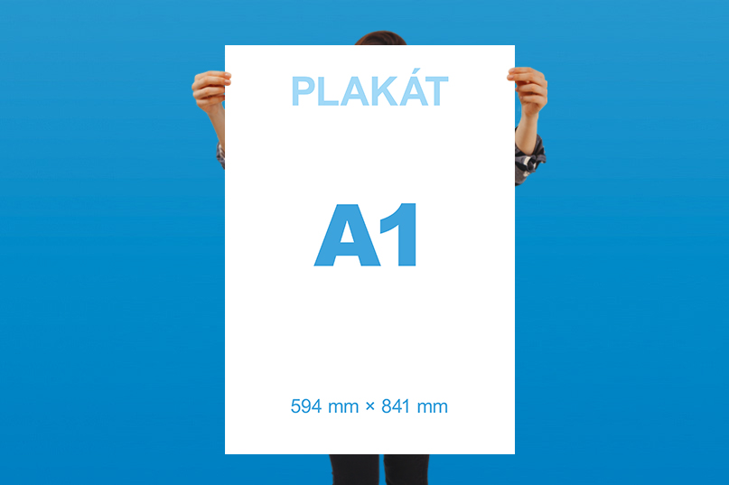 Plakát A1 - Velikost: A1 - 594x841mm, Tisk: jednostranný 4/0, Papír: ofsetový 90g/m², Počet: 100 ks