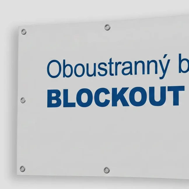 Oboustranný banner BLOCKOUT